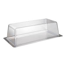 Tortenplatte CNS18/0 + Abdeckhaube 34x16,5xH10cm